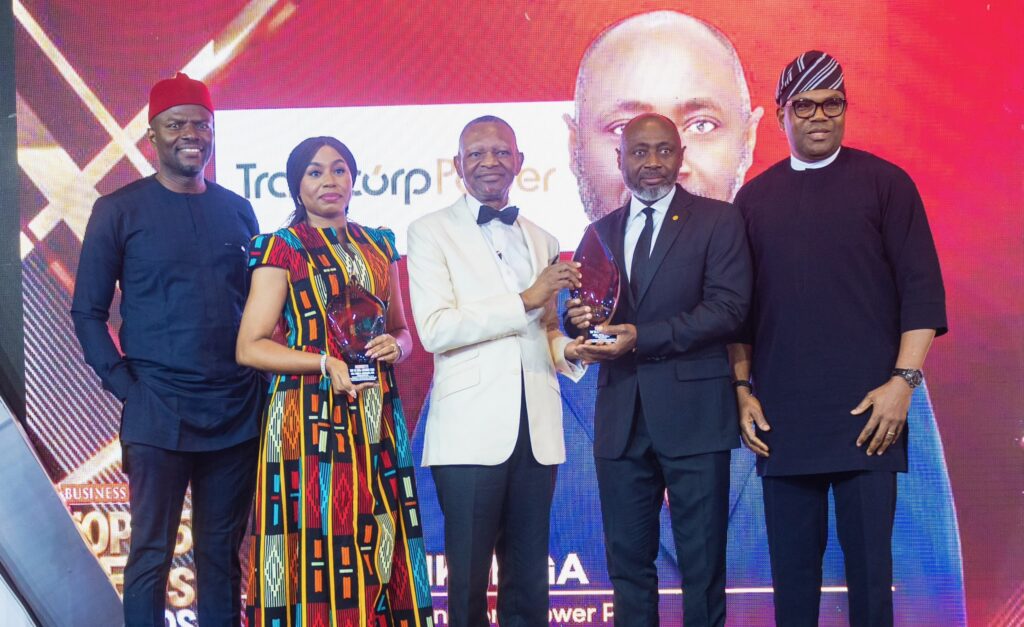 L-R: Group Head, Legal & Regulatory Compliance, Stanley Chikwendu; Group Head, Internal Audit & Control, Chinweugo Nwafor; Publisher, Business Day Newspaper, Frank Aigbogun; MD/CEO, Transcorp Energy Limited, Christopher Ezeafulukwe and MD/CEO, Transcorp Power Plc, Peter Ikenga, at the 2026 Business Day Top 25 CEOs Awards, where the President/GCEO of Transcorp Group, Owen D. Omogiafo, OON and the Transcorp Power Plc’s MD/CEO were recognised as top business leaders in Nigeria at the ceremony held recently in Lagos. Pic Credit: Transcorp